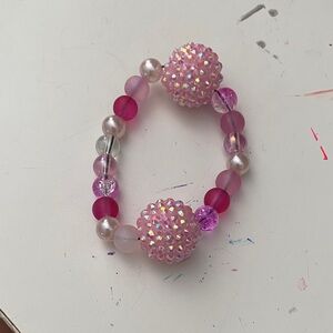 Pink Beaded Kids Bracelet